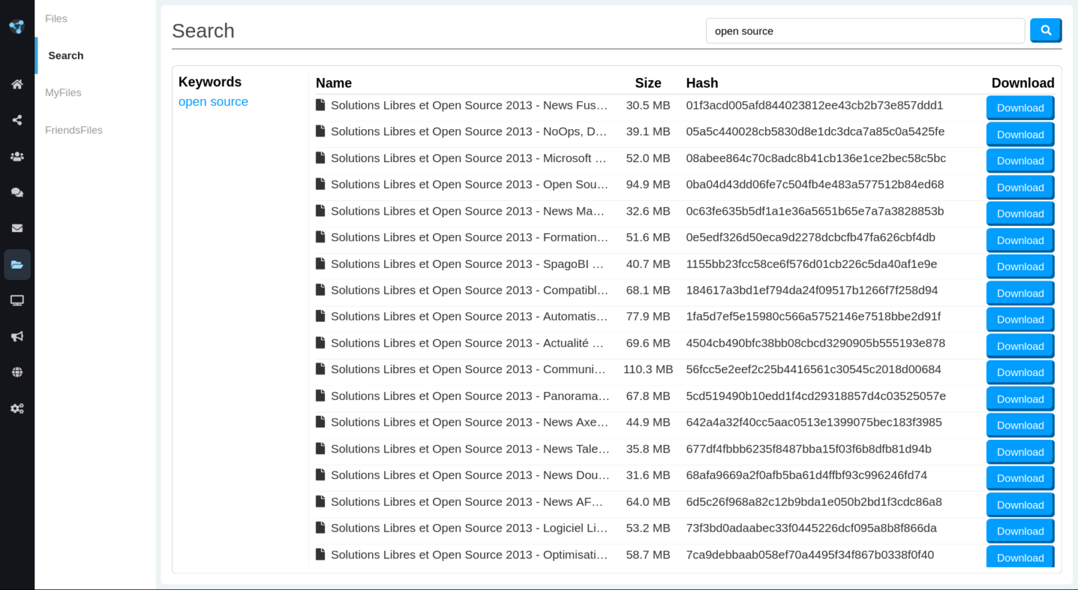 RetroShare File Search