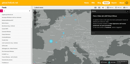 Global Freifunk Newswire - Map View